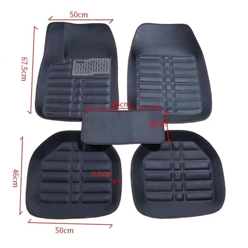 Universal Waterproof Auto Mat 1/5Pcs/Set Car Floor S Front & Rear Liner All Weather Durable Carpet