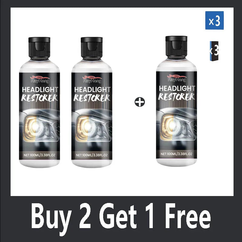 Headlight Repair Spray for Car Refurbishment Anti-Oxidation Coating Car Lamp Polishing Agent Scratch Restoration Dirt Clean
