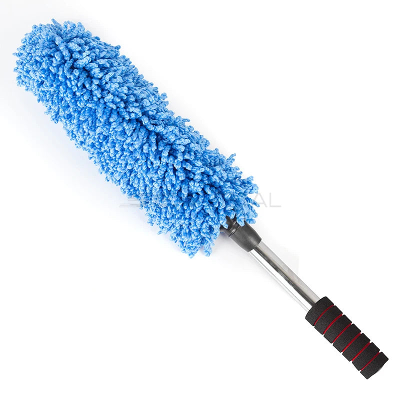 SEAMETAL Car Body Duster Retractable Wax Dust Wash Mop Retractable Car Tyre Wheel Brush Wet and Dry Dual Use Handle Dust Remover