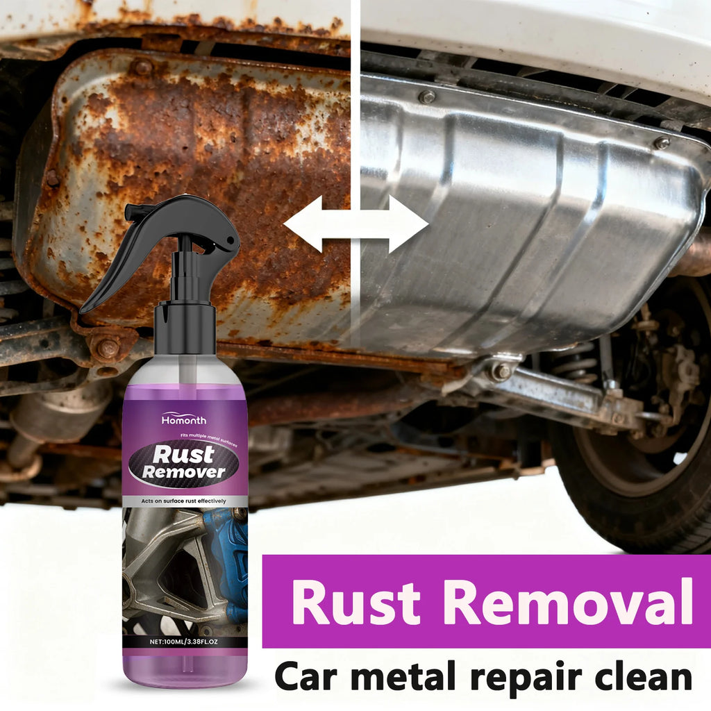 Car Rust Remover Spray Safe for Auto Paint Metal Surface Treatment for Chassis, Wheels, Tools Prevents Corrosion Degreaser 100Ml