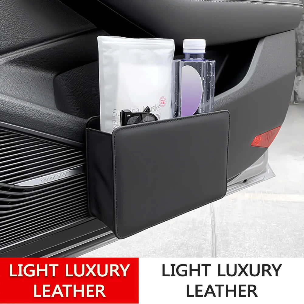 Car Trash Can Car Door Storage Box Foldable Seat Back Hanging Storage Bag Storage Box Car Accessories Interior Products