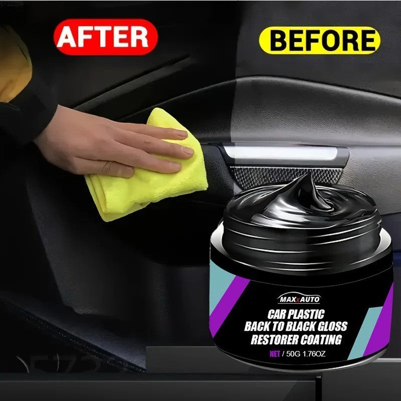 Car Plastic Restorer Back to Black Gloss Coating Leather Renovator Polish Clean