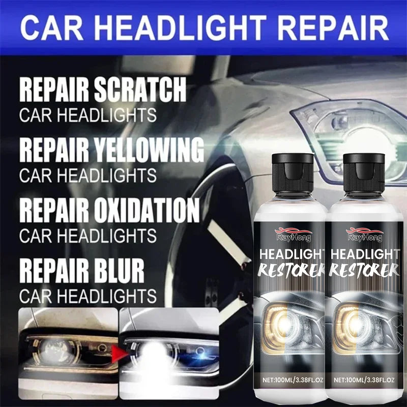 Headlight Repair Spray for Car Refurbishment Anti-Oxidation Coating Car Lamp Polishing Agent Scratch Restoration Dirt Clean