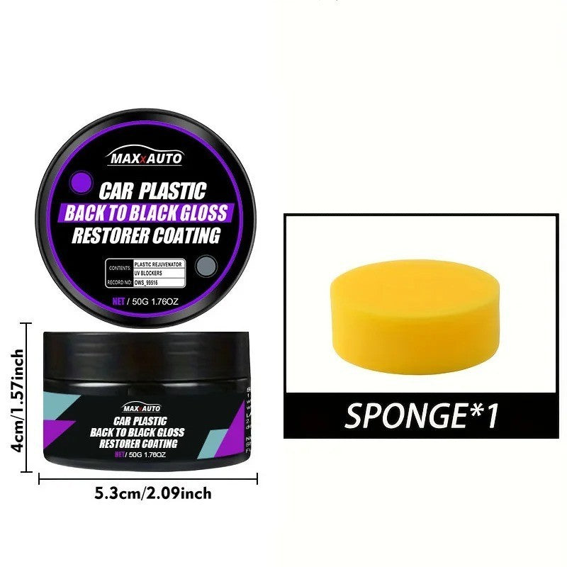 Car Plastic Restorer Back to Black Gloss Coating Leather Renovator Polish Clean