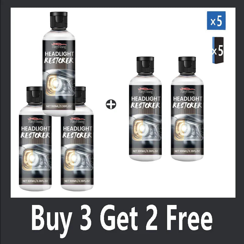 Headlight Repair Spray for Car Refurbishment Anti-Oxidation Coating Car Lamp Polishing Agent Scratch Restoration Dirt Clean