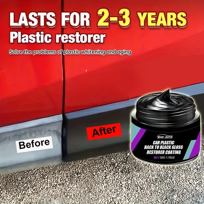 Car Plastic Restorer Back to Black Gloss Coating Leather Renovator Polish Clean