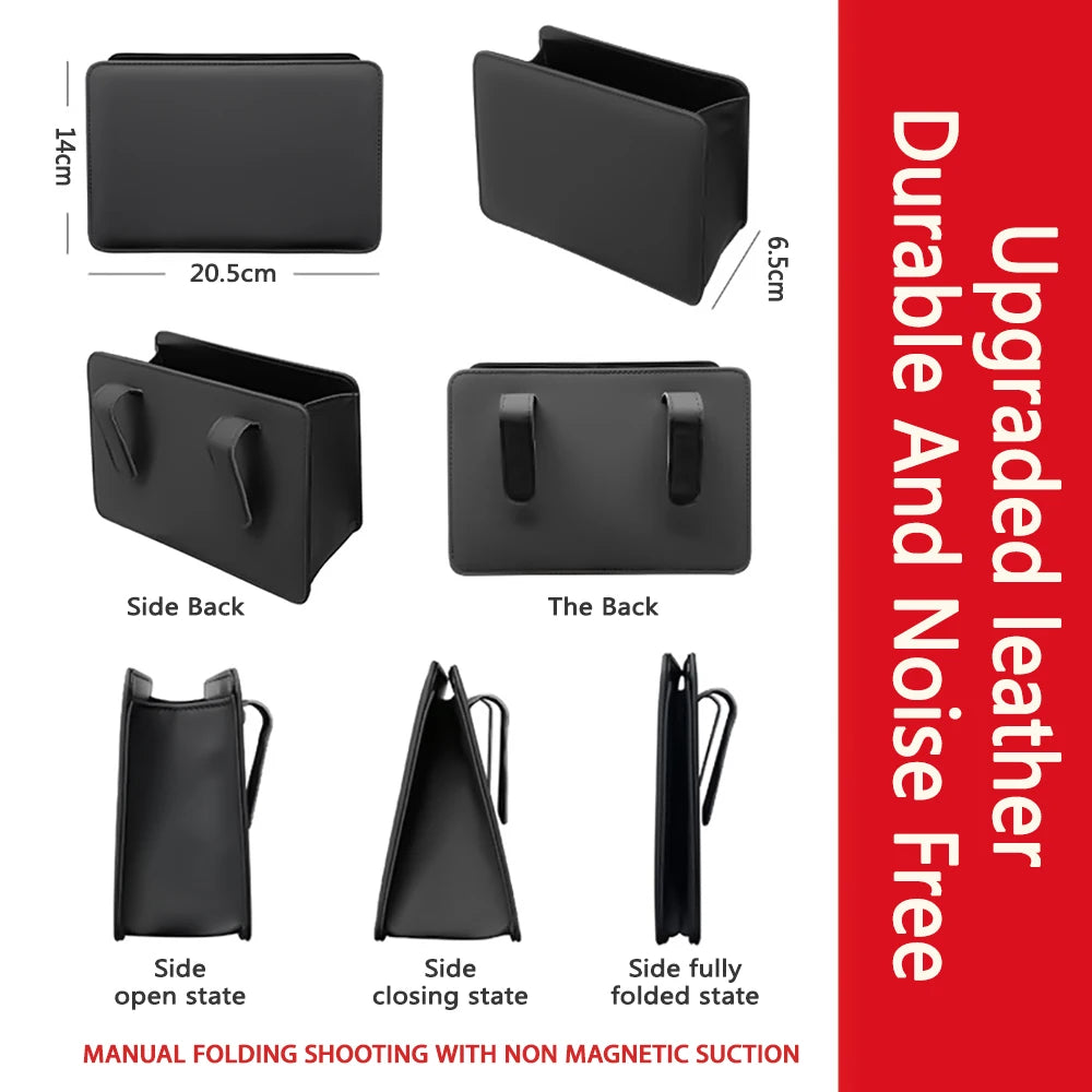 Car Trash Can Car Door Storage Box Foldable Seat Back Hanging Storage Bag Storage Box Car Accessories Interior Products