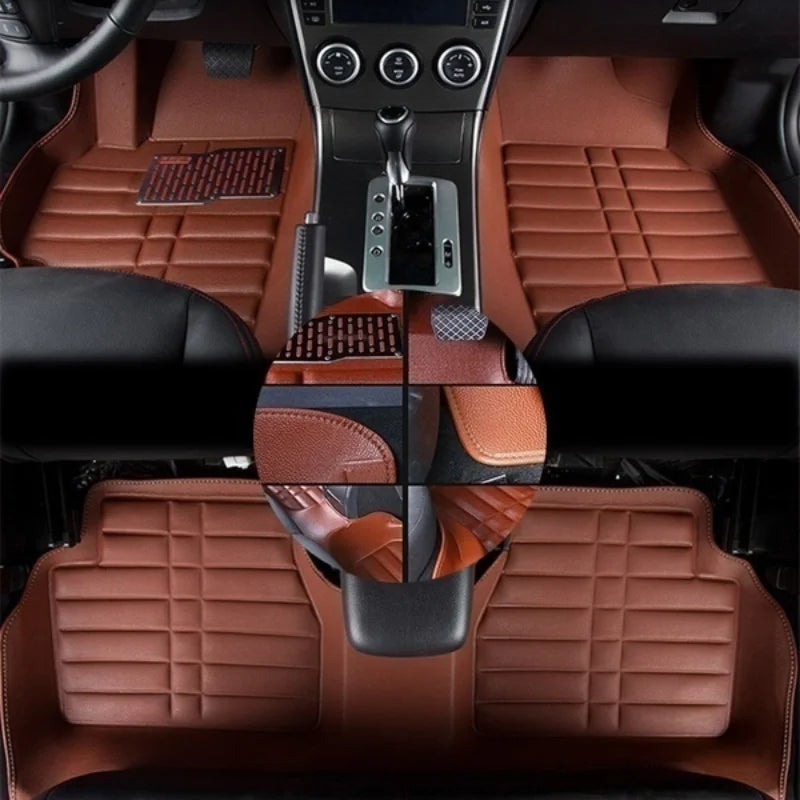 Universal Waterproof Auto Mat 1/5Pcs/Set Car Floor S Front & Rear Liner All Weather Durable Carpet